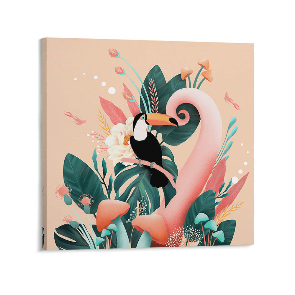 12*16inch-new-Modern craft oil paintings of flowers and plants, printed on waterproof canvas wrapped in wooden frames, suitable for office, living room, dining room, bedroom, home wall decoration