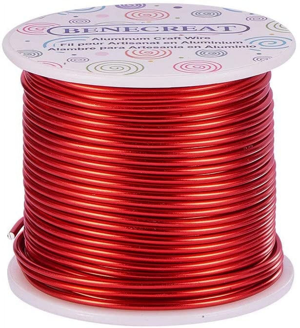 BENECREAT 12 Gauge Transparent PVC Plastic Covered Aluminum Wire 100FT  Bendable Aluminum Craft Wire for Hair Bows, Shaping Hat Brim, and Other  Crafts