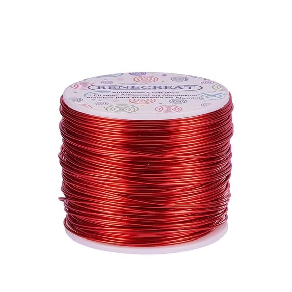 12 17 18 Guage Aluminum Wire (17 Gauge 380FT) Anodized Jewelry Craft Making Beading Floral Colored Aluminum Craft Wire - FireBrick