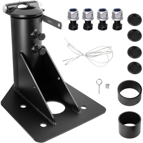 12"-17" 5th Wheel to Gooseneck Adapter Hitch, Adjustable Fifth RV Camper Trailer to 2-5/16" Ball 20,000 Pound Rating Coupler 12217