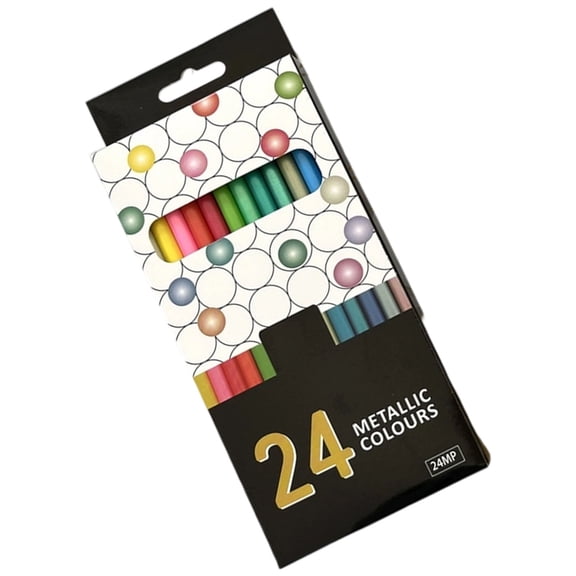 12/18/24 Color Drawing Pencils Metallic Colored Pencil Set Sketching Pencil for Coloring Sketching Painting and Drawing