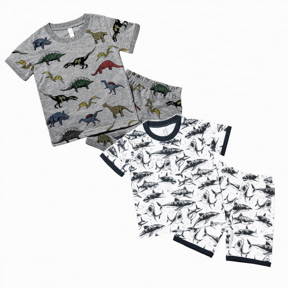 12-18 Month Boy Clothes Summer Little/Big Kids Clothes Short Sleeve Pullover Tops + Pants Set Sweatsuit Toddler Baby Boys Girls Spring Summer Unisex Loungewear Outfits Set