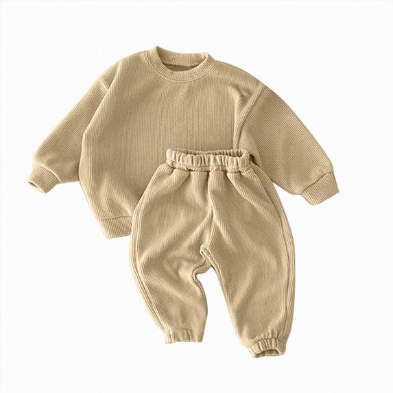 12-18 Months Fall Winter Baby Girl Clothes PC Set Cute Print Rufle Shirt Top and Pants Outfit for Baby Kids Toddler Girls Adorable Outfits Long Sleeve Long Pants Set Yellow