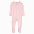 thumbnail image 1 of 12-18 Months Infant Romper Newborn Infant Baby Boys Girls Cotton Rompers Footed Pajamas Zipper Long Sleeve Sleeper Jumpsuit,Pink Jumpsuit Bodysuit, 1 of 9