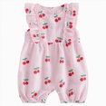 thumbnail image 1 of 12-18 Months Newborn Baby Girl Clothes Outfits Infant Summer Romper Cotton Linen Preemie Newborn Photography Light Pink, 1 of 6