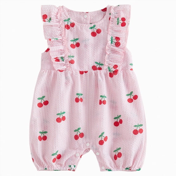12-18 Months Newborn Baby Girl Clothes Outfits Infant Summer Romper Cotton Linen Preemie Newborn Photography Light Pink