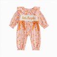thumbnail image 1 of 12-18 Months Newborn Baby Girls Bodysuits Halloween Long Sleeved Dress Cute Cartoon Print Bodysuits Pink, 1 of 4