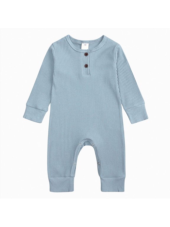12-18 Months Newborn Bodysuit Mushroom and Collar Long Sleeve Romper with Button Side Snap Jumpsuit