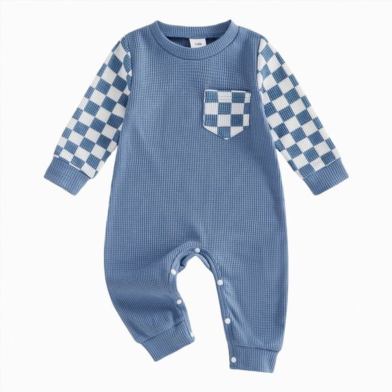 12-18 Months Newborn Boys Romper Warm Print Romper Bodysuit Pajamas Sleep & Play Bodysuit