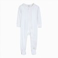 thumbnail image 1 of 12-18 Months Newborn Infant Baby Boys Girls Rompers Footed Pajamas Zipper Long Sleeve Sleeper Jumpsuit White, 1 of 4