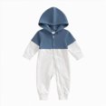 thumbnail image 1 of 12-18 Months Newborn Preemie Boys Girls Underwear Pajamas Rompers Baby Boys Girls Bodysuits Baby Hooded Jumpsuit Blue Rompers Baby Gift, 1 of 6