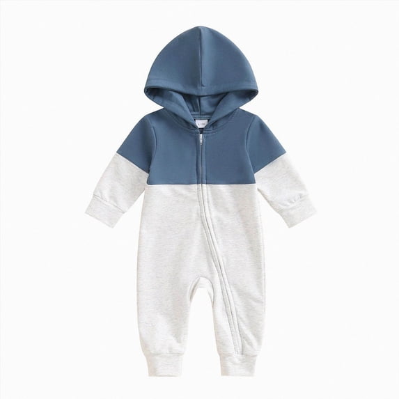 12-18 Months Newborn Preemie Boys Girls Underwear Pajamas Rompers Baby Boys Girls Bodysuits Baby Hooded Jumpsuit Blue Rompers Baby Gift