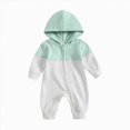 thumbnail image 1 of 12-18 Months Newborn Preemie Boys Girls Underwear Pajamas Rompers Baby Boys Girls Bodysuits Baby Hooded Jumpsuit Green Rompers Baby Gift, 1 of 6