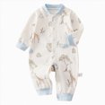 thumbnail image 1 of 12-18 Months Newborn Unisex Footless Baby Sleepers Romper Boys Girls Long Sleeve Sleepwear Warm Jumpsuit Unisex Fall Winter, 1 of 7
