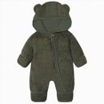 thumbnail image 1 of 12-18 Months Preemie Sleep & Play One-Piece Bodysuit Newborn Baby Outfit Suit Fold Footies Girls Boys Winter Fleece Clothes Hooded Jumpsuit Romper Green Newborn Gift, 1 of 8