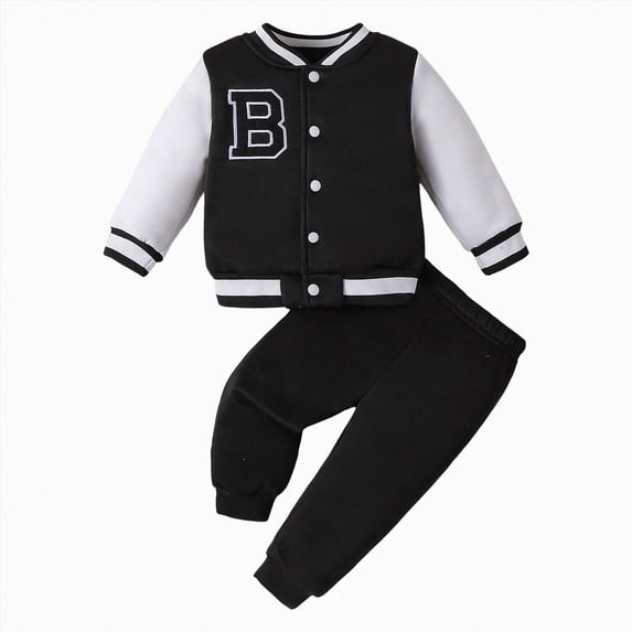 12-18 Months Toddler Baby Boy Clothes Set Long Sleeve Sweatshirt Pullover Casual Pants 2Pcs Winter Outfits 2PCS Set 18M 24M 3T 4T 5T