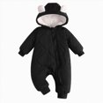 thumbnail image 1 of 12-18 Months Toddler Baby Boys Girls Winter Romper Hooded Snowsuits Fleece Lined Jumpsuit Warm Outfits Winter Outwear Little Kids Winter Clothes, 1 of 6