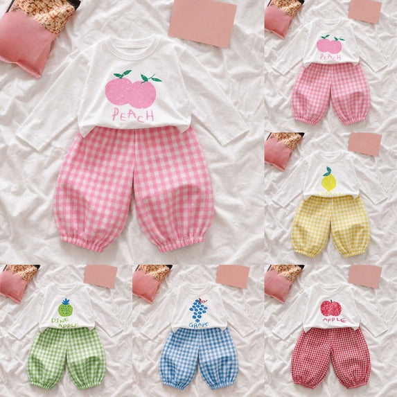 12-18 Months Toddler Baby Girl Outfit Floral Top Linen 12 18 24M 2T 3T 4T Todder Clothes Tops + Pants Set Pajama Sleepwear Daily