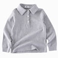 thumbnail image 1 of 12-18 Months Toddler Boys Long Sleeve Classic Oxford Dress Shirts Kids Casual Button Collared Shirt for 12 18 24 Months 2T 3T 4T 5T 6T 7T Toddler Kids Fall Winter Clothes Tops, 1 of 4