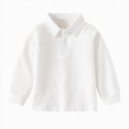 thumbnail image 1 of 12-18 Months Toddler Boys Long Sleeve Oxford Dress Shirt Solid Color Shirt 12 18 24 Months 2T 3T 4T 5T Kids Tops Fashion Gentleman School Uniform, 1 of 4