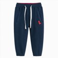 thumbnail image 1 of 12-18 Months Toddler Boys Pants Fleece Lined Thick Straight Leg Elastic Waist Cozy Sweatpants with Side Pockets Fall Winter Casual Wear for Boys 12 18 Months 2T 3T 4T 5T 6T,Dark Blue, 1 of 4