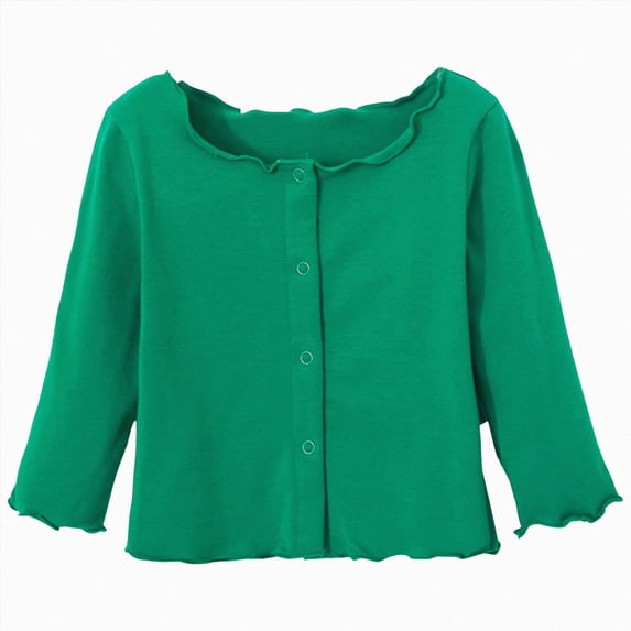 12-18 Months Toddler Sweater 12Months-6Years Toddler Girl&boy Baby Infant Kids Autumn And Winter Sweater Cardigan Solid Color Small Cardigan Children's Sweater Dark Green School Sweater Coat
