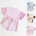thumbnail image 1 of 12-18 Months Toddler Toddler Girl Clothes Baby Girl Summer Outfits Ruffle Short Sleeve Tops Infant Pants Set 2Pcs Short Sleeved And Shorts Set For Girls, 1 of 4
