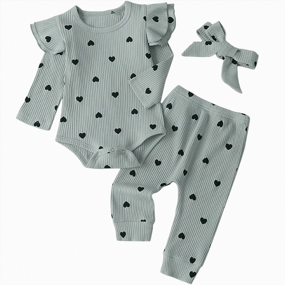 12-18 Months Toddler Toddler Girl Newborn Outfits Romper Pants Cute Bow Headband Hat Sets For Baby Girls Tracksuit Sweatsuits Set Girls Blue Tracksuit