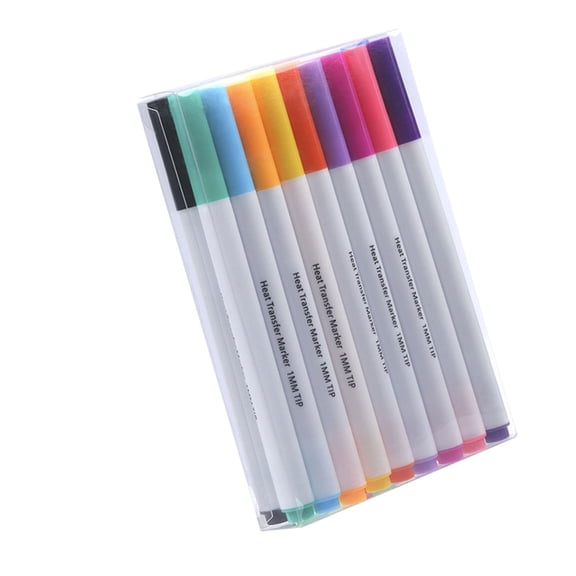 12/18Pcs Iron On Transfer Pen 12/18 Color Fabric Marker Iron On Transfer Marker Embroidery Transfer Pen for Tshirt, Bag