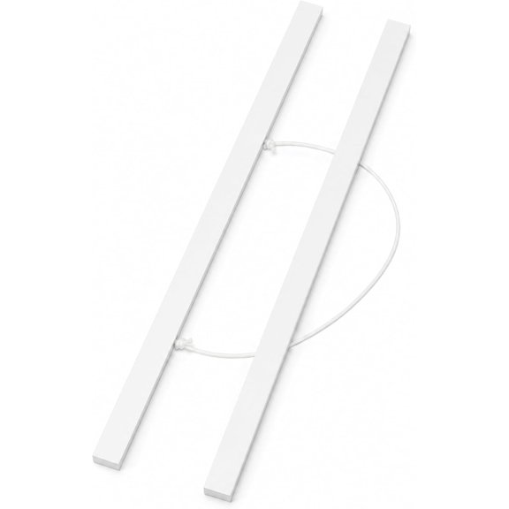 12.2 Inch Poster Hanger Frame Wall Hanging Kit, Wood Poster Frames with Top and Bottom Rails for Prints, Canvas, Maps, Tapestries and Wall Art, Easy Swap Open Frame (White)
