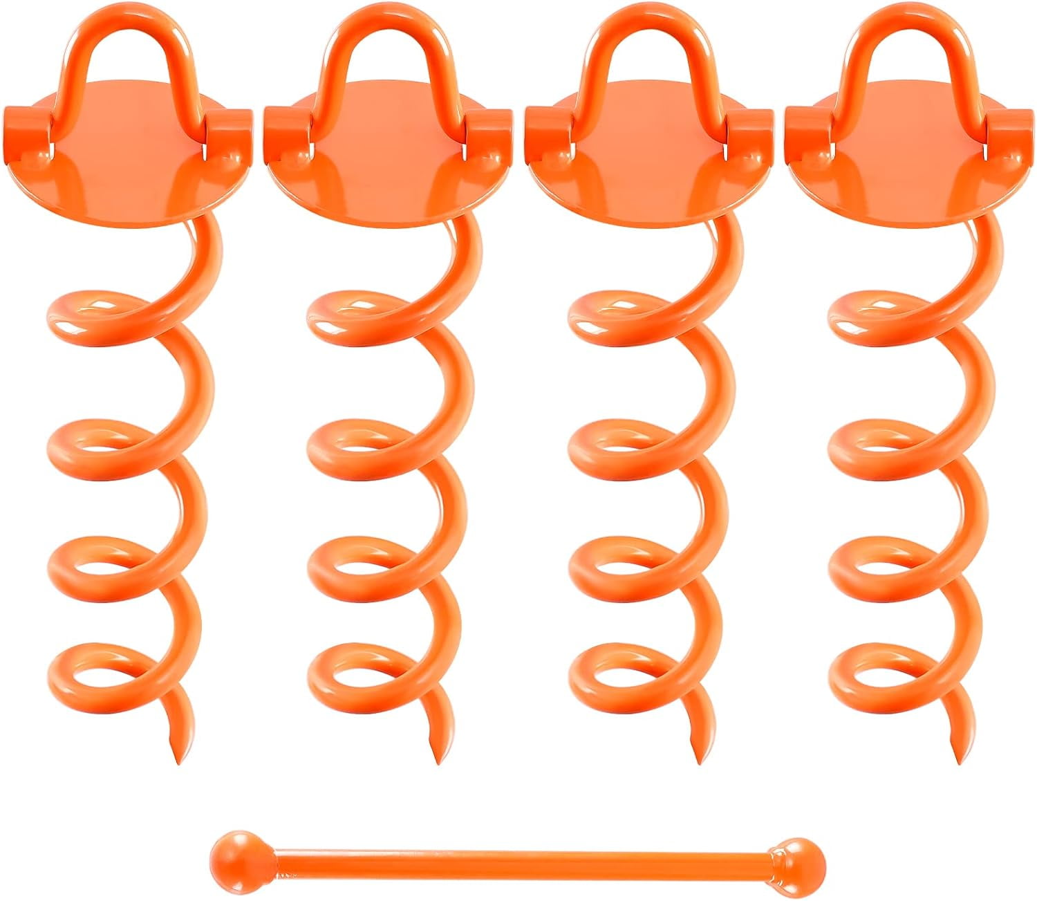 12.2 Inch Spiral Ground Anchors Kit Heavy Duty Screw in Earth Anchors