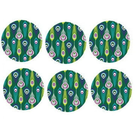 12 - 2 inch Peacock Fall Edible Cupcake Decoration Images