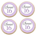 thumbnail image 1 of 12 - 2 inch Sweet 16 Edible Cupcake Image Toppers, 1 of 1