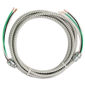 12/2 x 12 ft. Solid CU MC (Metal Clad) Armorlite Modular Assembly Quick Cable Whip (D)