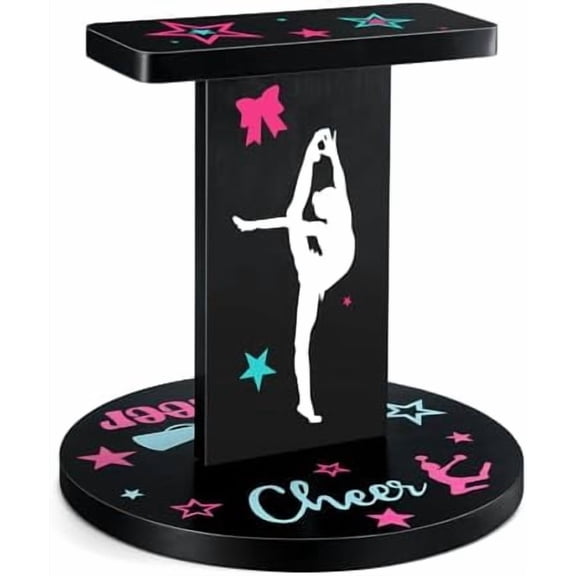 12.2 x 13.2 Inch Wooden Cheer Flyer Stand Cheerleading Balance Trainers for Adult Core Strength, Stunt Flexibility & Coordination Training Equipment