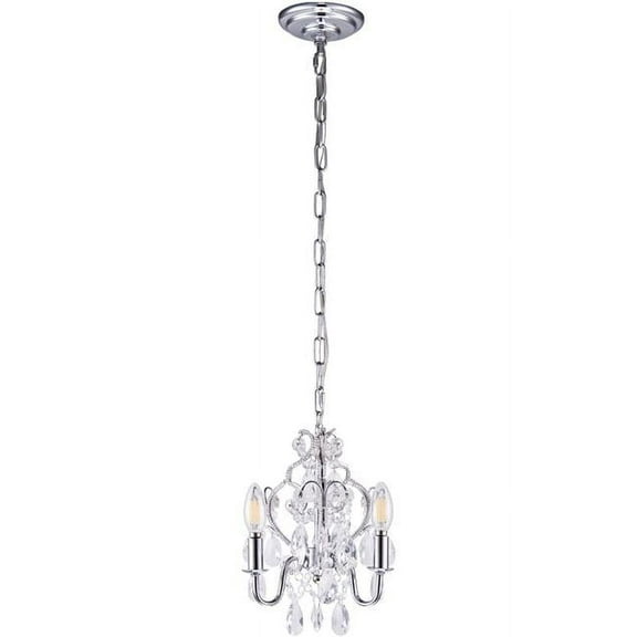 12.2 x 9.5 in. Karter 3 Light Chrome Pendant