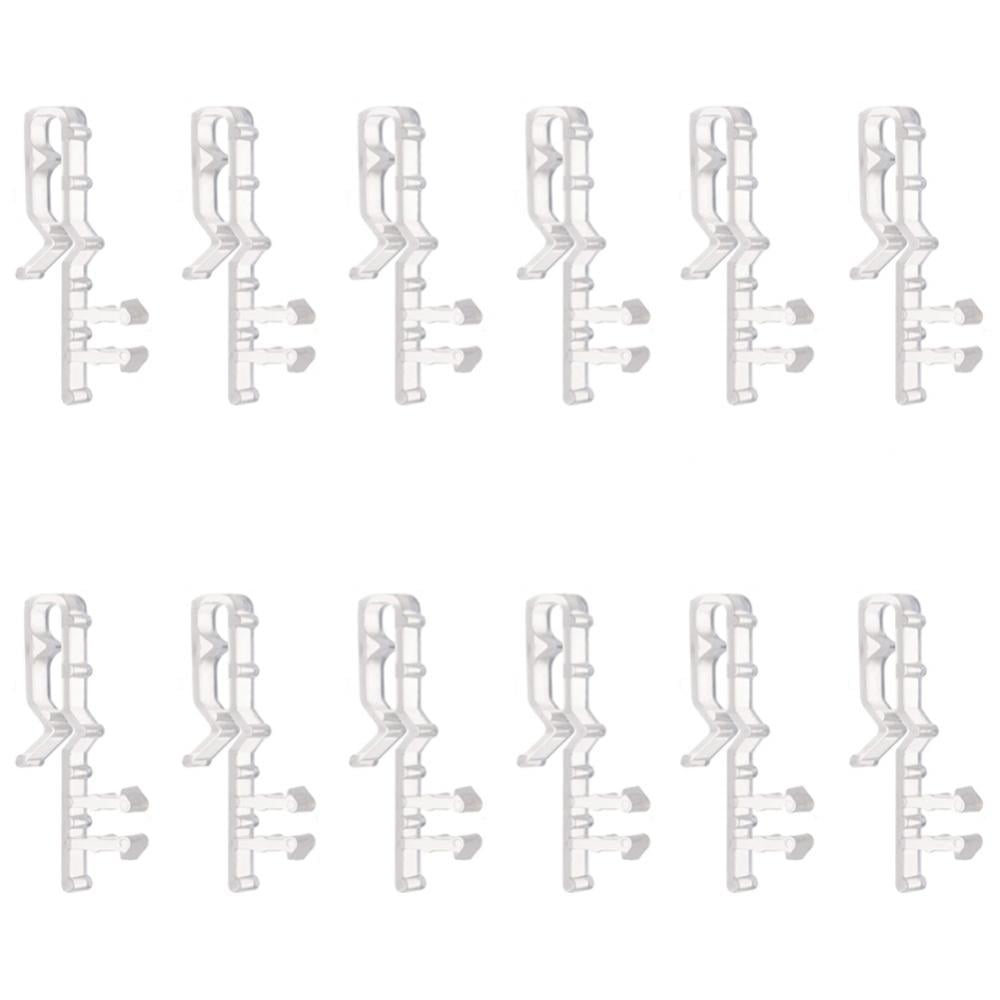 12/20 PCS Mini Blind Valance Clips Clear Plastic Valance Retainer Clips Blind Window Valance