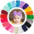 thumbnail image 1 of 12/20 Pack Colorful Baby Headbands with Big Bows - Nylon Hairbands for Newborn, Infant, Toddler Girls, Handmade Hair Bows Accessories, Soft & Elastic Headbands for Kids Nutrexl, 1 of 7
