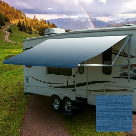 12-20' RV Awning Fabric Vinyl Replacement Heavy Duty for Camper Trailer 8' Width
