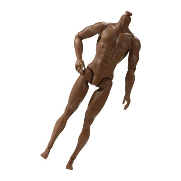 12.20Inch Articulated Male Action Figure Body, 13 Joints Realistic Muscle Torso for Art Display & Dance Practice