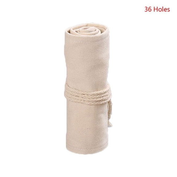 12/24/36/48/72 Holes Canvas Roll Up Pen Curtain Pencil Bag for Case Makeup Wrap Holder Storage Pouch