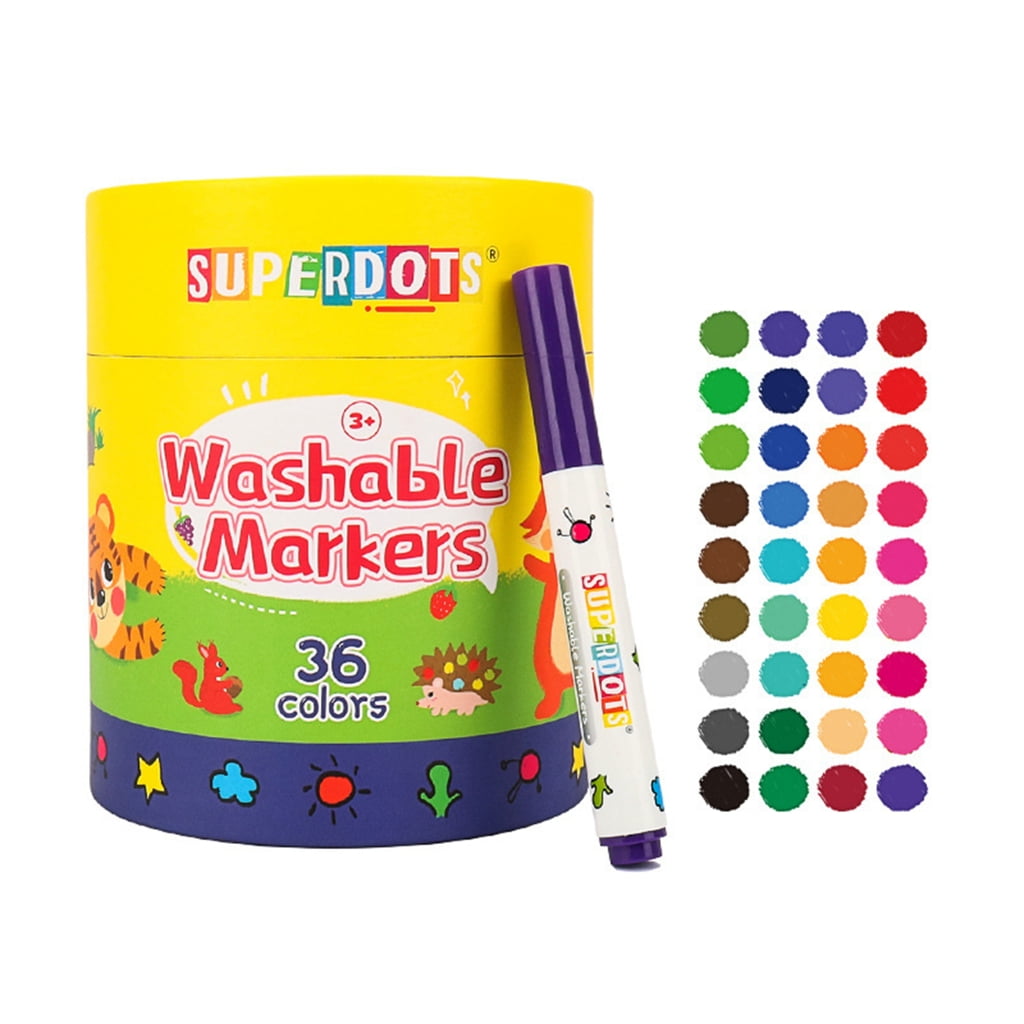 12/24/36 Colors Washable Markers Pen Watercolor Marker for Drawing Coloring Book