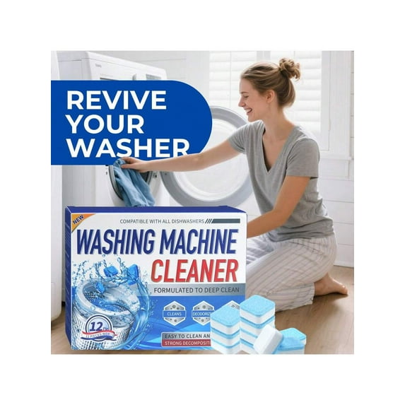 NATRUTH Washing Machine Cleaner Descaler 30 Pack Deep Cleaning Washer Cleaner Tablets For HE