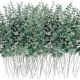 thumbnail image 1 of 12/24/48/60pcs Faux Eucalyptus Stems Flowers Artificial Eucalyptus Greenery Stem Fake Eucalyptus Leaves Branches Decoration for Wedding Home Office Centerpieces Vase Décor, 1 of 6