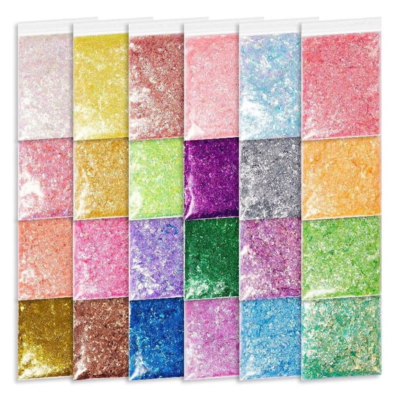 12/24 Colors Iridescent Chunky Glitter Flake Irregular Resin Epoxy Filler Craft