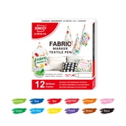 12/24 Colors/set Waterproof Colorfast Fabric Textile Marker Pen, Permanent Pen for DIY Clothes Art Graffiti Drawing Painting Pen