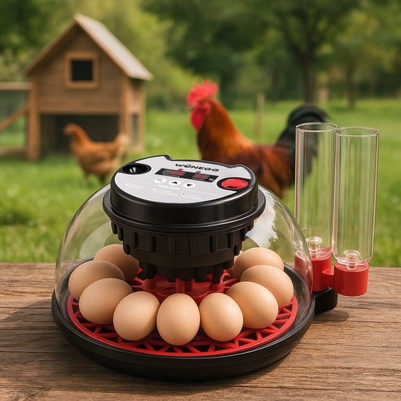 12-24 Egg Incubator for Hatching Automatic Turning Temperature and Humidity Control Display 360° Viewing for Chicken Duck Quail Eggs Ideal for Farm Classroom Home Use 2025 Upgraded Incubators