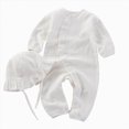 thumbnail image 1 of 12-24 Months Newborn Baby Spring And Climbing Wear Long Jumpsuit Button One-Piece Footed Romper Newborn Gift, 1 of 6