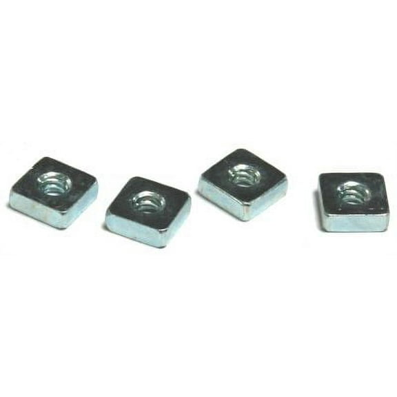 12-24 Square Machine Screw Nuts / Steel / Zinc - 3000 Piece Carton