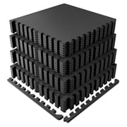12/24 Tiles 24"X24" Exercise Equipment Mats 0.56" Thicker , Rubber Top with High Density EVA Foam, Interlocking Puzzle Gym Flooring for Home Gym, Heavy Weight Workout